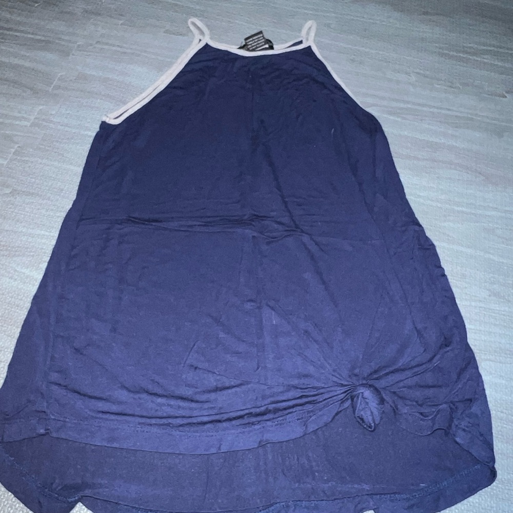 American Dream Navy and Grey Tank Top size Small